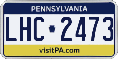 PA license plate LHC2473