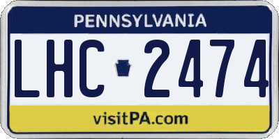PA license plate LHC2474