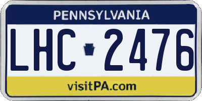 PA license plate LHC2476