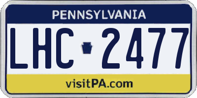 PA license plate LHC2477