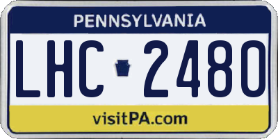 PA license plate LHC2480