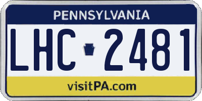 PA license plate LHC2481