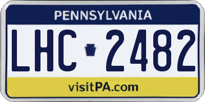 PA license plate LHC2482