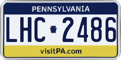 PA license plate LHC2486