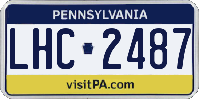 PA license plate LHC2487