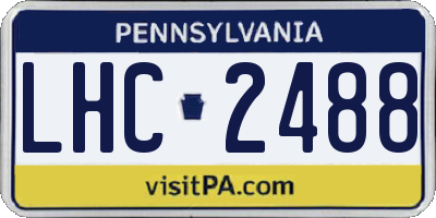 PA license plate LHC2488