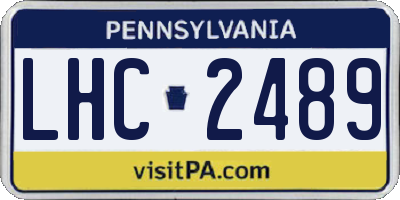 PA license plate LHC2489