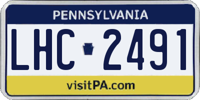 PA license plate LHC2491