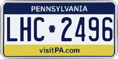 PA license plate LHC2496
