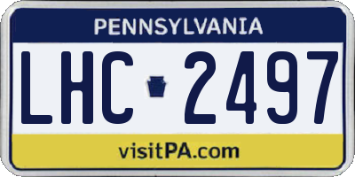 PA license plate LHC2497