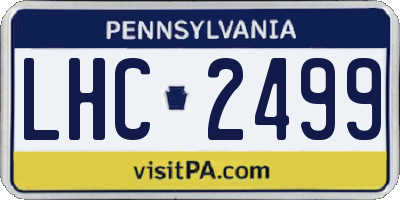 PA license plate LHC2499