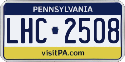 PA license plate LHC2508