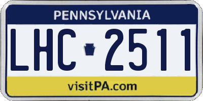 PA license plate LHC2511
