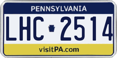 PA license plate LHC2514
