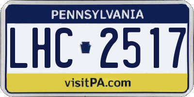 PA license plate LHC2517