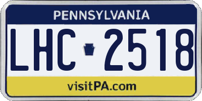PA license plate LHC2518