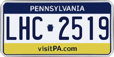 PA license plate LHC2519