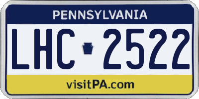 PA license plate LHC2522