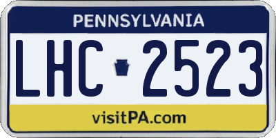 PA license plate LHC2523