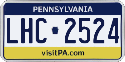 PA license plate LHC2524