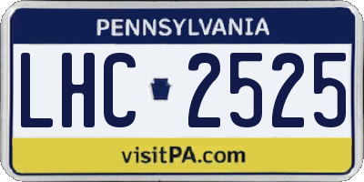 PA license plate LHC2525