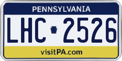 PA license plate LHC2526