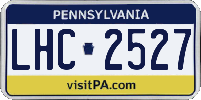PA license plate LHC2527
