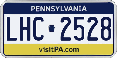 PA license plate LHC2528