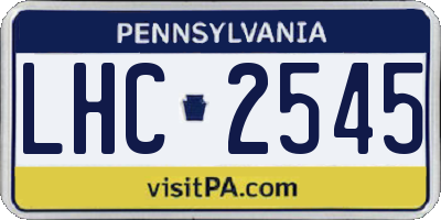 PA license plate LHC2545