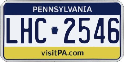 PA license plate LHC2546