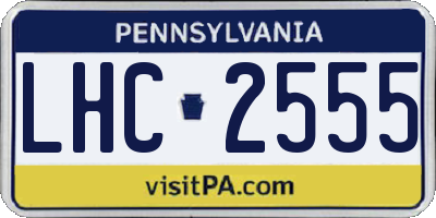 PA license plate LHC2555