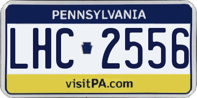 PA license plate LHC2556
