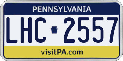 PA license plate LHC2557