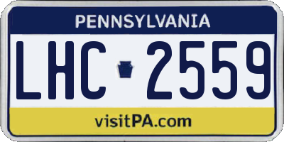 PA license plate LHC2559