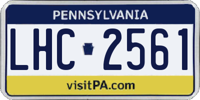 PA license plate LHC2561