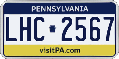 PA license plate LHC2567