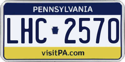 PA license plate LHC2570