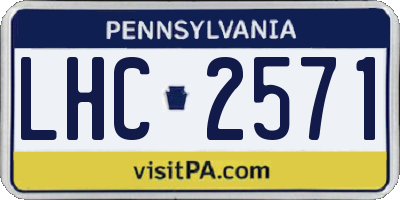 PA license plate LHC2571
