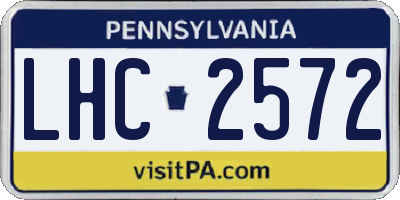 PA license plate LHC2572