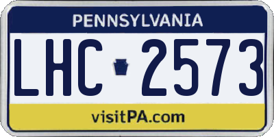 PA license plate LHC2573