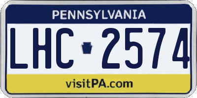 PA license plate LHC2574