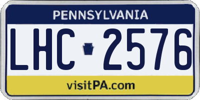 PA license plate LHC2576