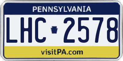 PA license plate LHC2578