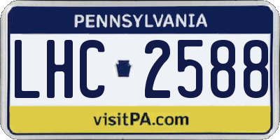 PA license plate LHC2588