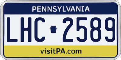 PA license plate LHC2589