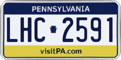 PA license plate LHC2591