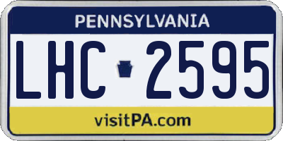 PA license plate LHC2595