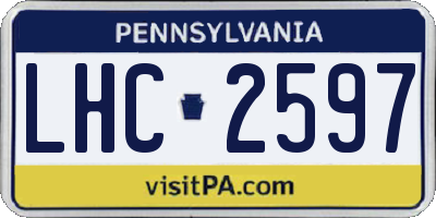 PA license plate LHC2597