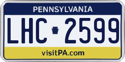 PA license plate LHC2599