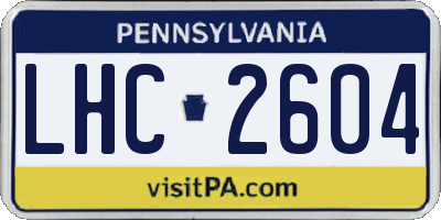 PA license plate LHC2604